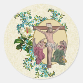 Adesivo Cruzifixão Religiosa Jesus Anjos