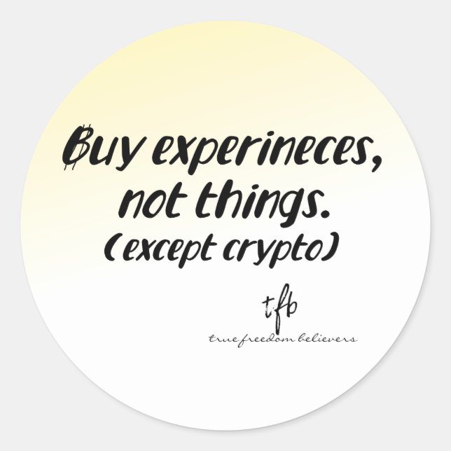 Adesivo Cryptocurrency vs. Things Gold Tint (Frente)