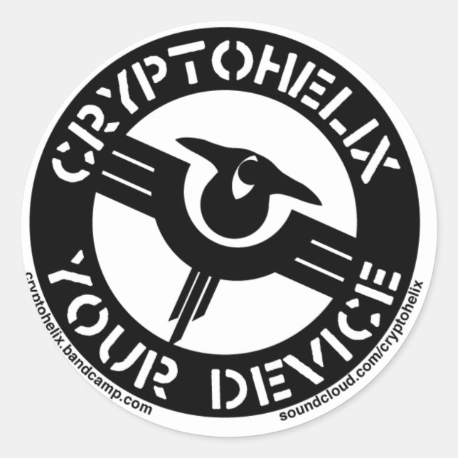 Adesivo Cryptohelix - Seu dispositivo (Frente)