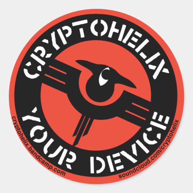 Adesivo Cryptohelix - Seu dispositivo - Stickers (RED) (Frente)