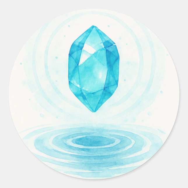 Adesivo Crystal and Water Sticker – Peaceful Energy Aesthe (Frente)