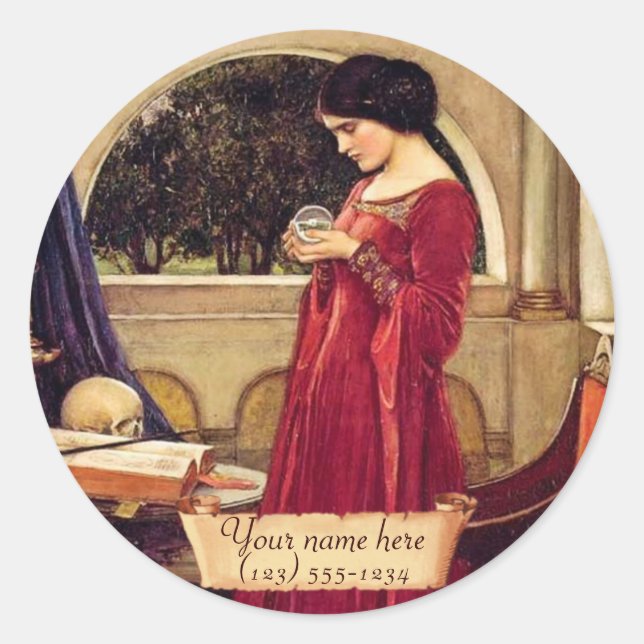Adesivo Crystal Ball Pre-Raphaelite Bookplate (Frente)