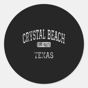 Adesivo Crystal Beach Texas Tx Vintage