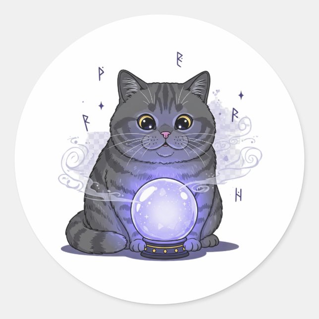 Adesivo Crystal Brit - Halloween britânico de gato Shortha (Frente)