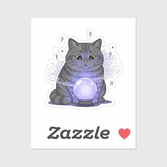 Adesivo Crystal Brit - Halloween britânico de gato Shortha (Folha)