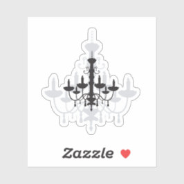 Adesivo Crystal Chandelier Black Gothand Shadow