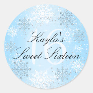 Adesivo Crystal Snow Winter Wonderland Sweet 16