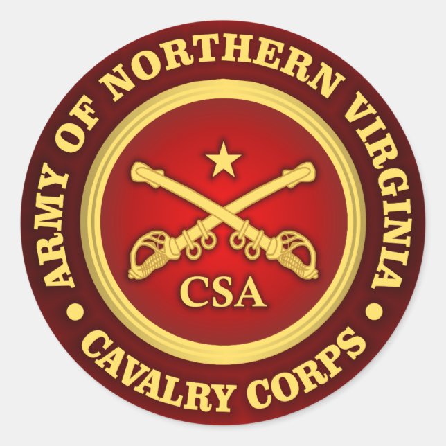 Adesivo CSC - Exército de Cavalaria da Virgínia Norte (Frente)