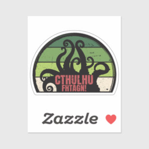 Adesivo Cthulhu Fhtagn Vintage