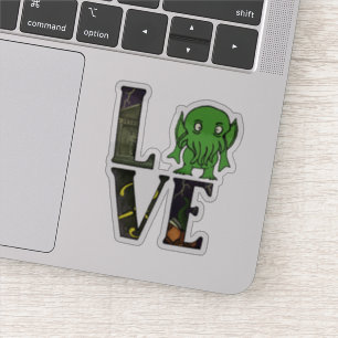 Adesivo Cthulhu LOVE Sticker