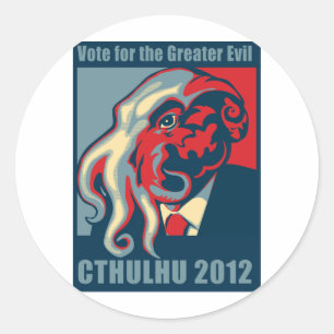 Adesivo Cthulhu para o presidente 2012