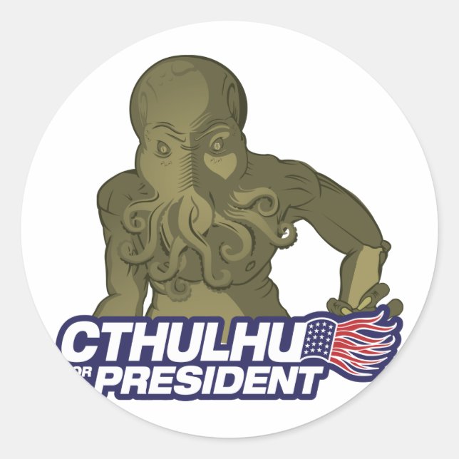 Adesivo Cthulhu para o Presidente Sticker (Frente)