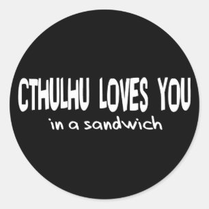 Adesivo Cthulhu te ama
