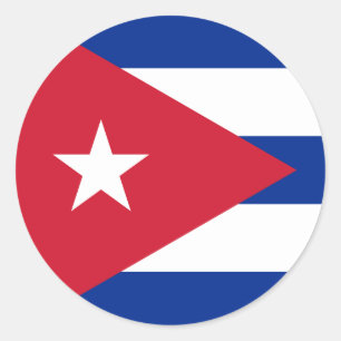 Adesivo CU da bandeira de Cuba