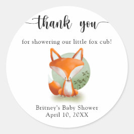 Adesivo Cub da raposa - obrigado