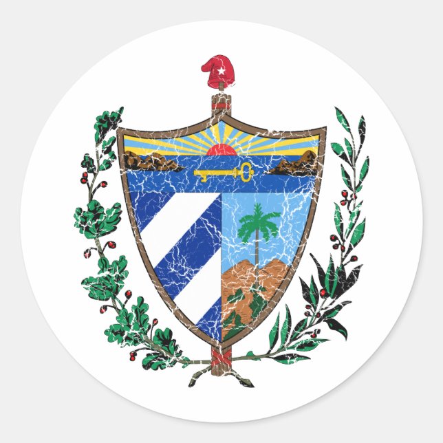 Adesivo Cuba Casaco de Armas (Frente)