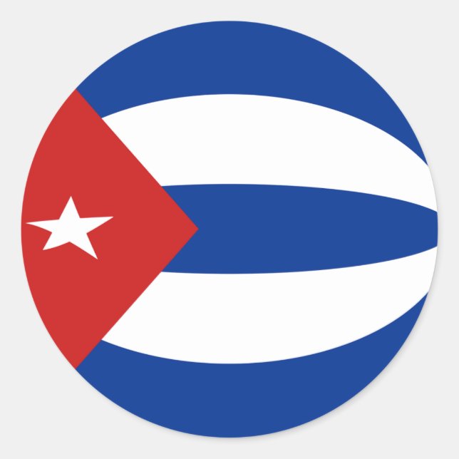 Adesivo Cuba Fisheye Flag Sticker (Frente)