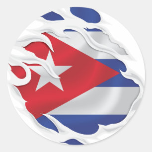 Adesivo Cuba Ripped Flag