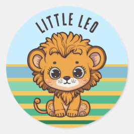 Adesivo Cubo de leão de bebê bonito - pequeno Leo