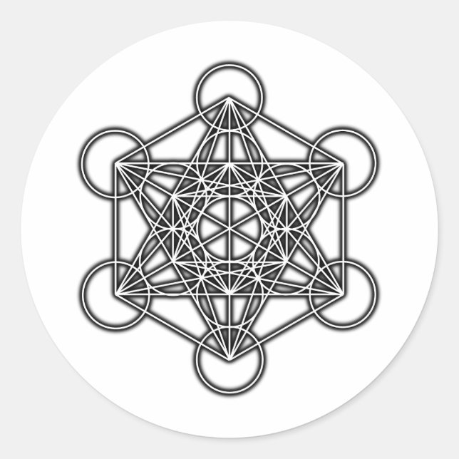 Adesivo Cubo de Metatron (Preto) (Frente)