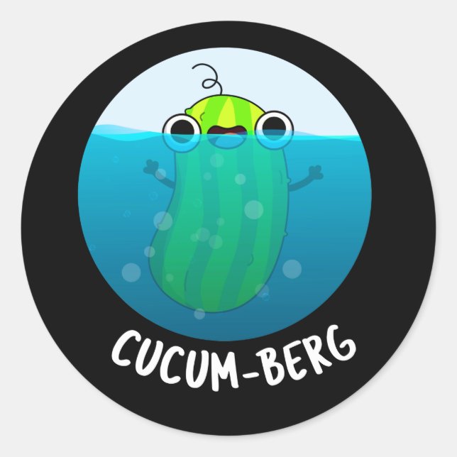 Adesivo Cucum berg Engraçado Pepino Escuro BG (Frente)