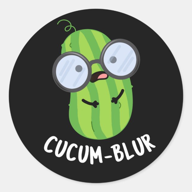 Adesivo Cucum-blur Funny Veggie Pepino Escuro BG (Frente)