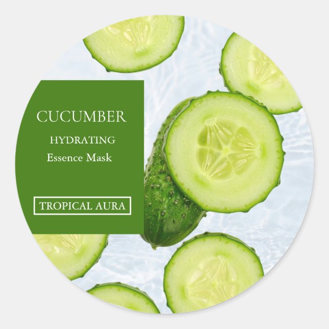 Adesivo Cucumber Facial Mask Label (Frente)