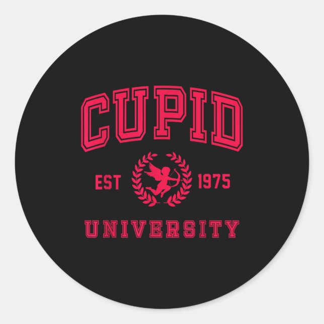 Adesivo Cud University Cute Cherub Valentines Day Crest  (Frente)