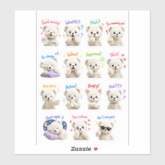 Adesivo Cuddle Cub – Pacote de Stickers de Humor do Ursinh