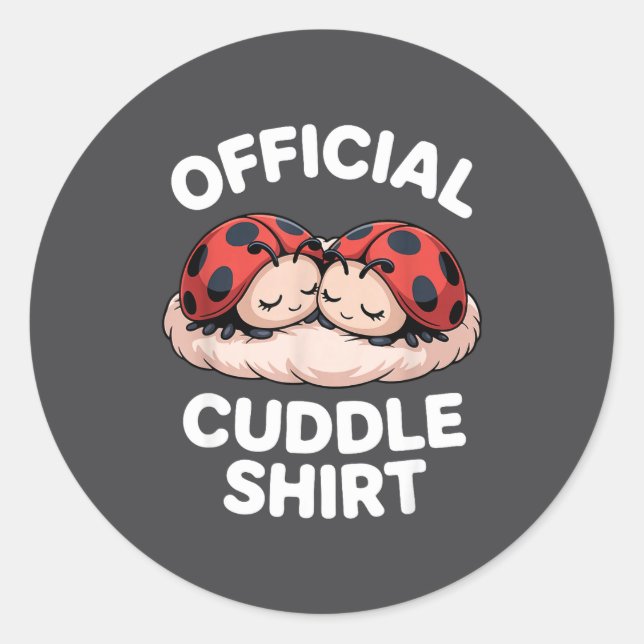 Adesivo Cuddle Shirt Cute Ladybug Couple Cozy  (Frente)