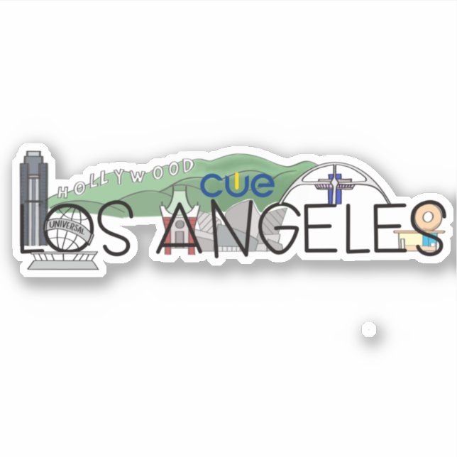 Adesivo CUE Los Angeles Custom-Cut Vinyl Sticker (Frente)