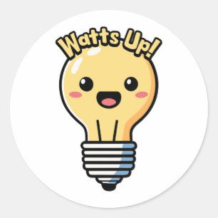 Adesivo Cuidado! Cartoon Lightbulb