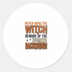 Adesivo Cuidado Com A Camisa De Bruxa De Halloween Do Dach
