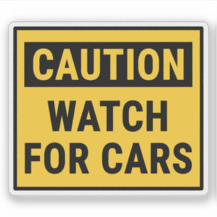 Adesivo Cuidado Com Carros