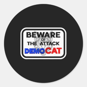 Adesivo Cuidado Com O Ataque Democat Democata Mulheres Com