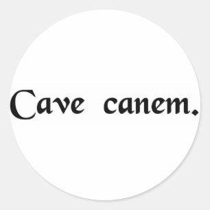 Adesivo Cuidado com o cão