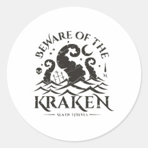 Adesivo Cuidado com o Kraken