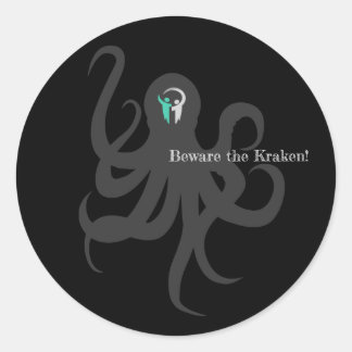 Adesivo Cuidado com o Kraken Sticker