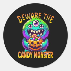 Adesivo Cuidado Com O Monstro Do Cavalo Bonito De Hallowee