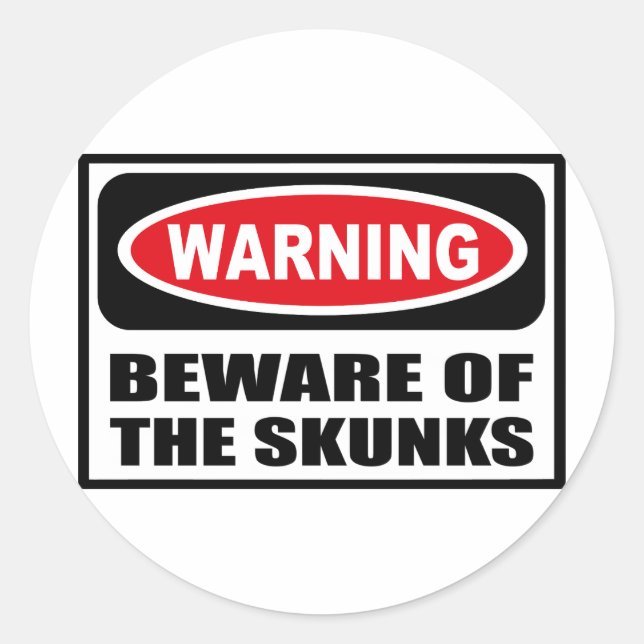 ADESIVO CUIDADO COM O PINTOR DOS SKUNKS (Frente)