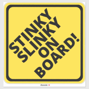 Adesivo Cuidado com o Slinky Fedorento a Bordo! Mangueira 