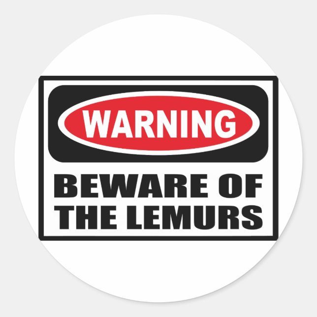 ADESIVO CUIDADO COM O VÍDEO LEMURS (Frente)