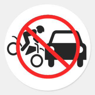 Adesivo Cuidado Com Os Motociclos