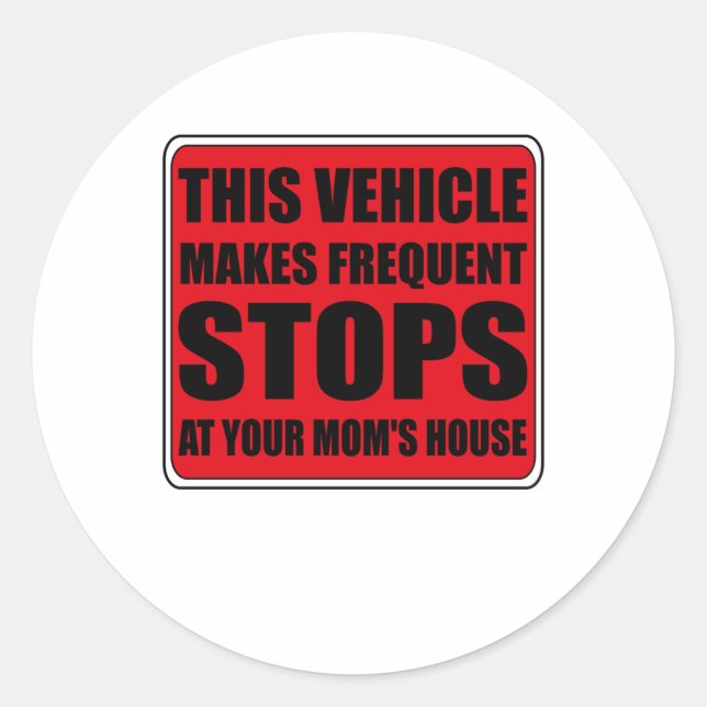 Adesivo Cuidado, este veículo pára repentinamente no seu (Frente)