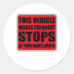 Adesivo Cuidado, este veículo pára repentinamente no seu