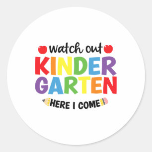 Adesivo Cuidado Jardim de Infância Aqui Vou Eu Kinder De V