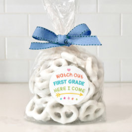 Adesivo Cuidado No Primeiro Grau Aqui Eu Vim