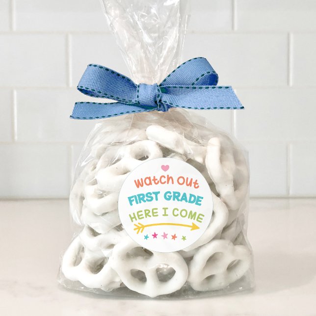 Adesivo Cuidado No Primeiro Grau Aqui Eu Vim (Watch out first grade here I come!)