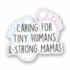 Adesivo Cuidando De Humanos Pequenos E Enfermeira De Mamas