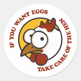 Adesivo Cuidar da galinha 1